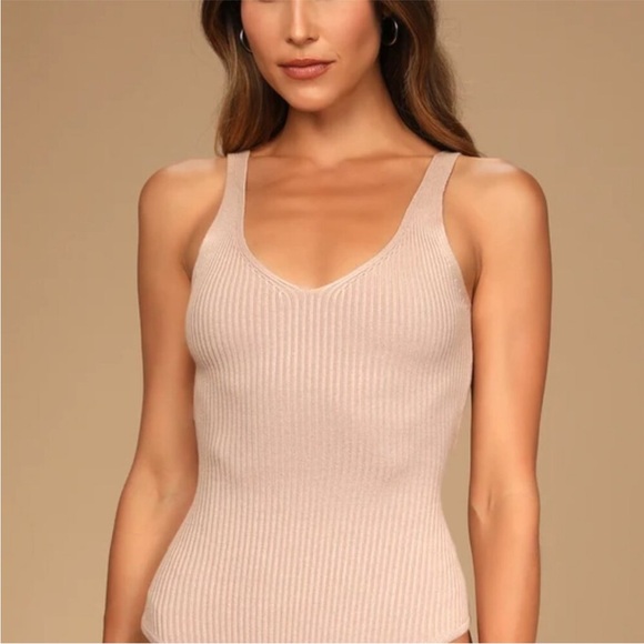 NWT Lulu's Emberlin Open Back Ribbed Bodysuit - Picture 3 of 12